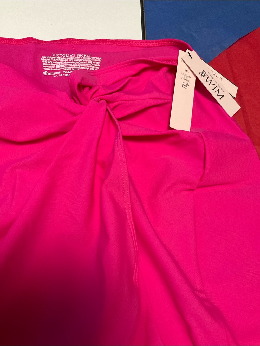 🍄 Victoria's Secret PINK Hot Pink Swim Sarong Cover-Up - Picture 4 of 7